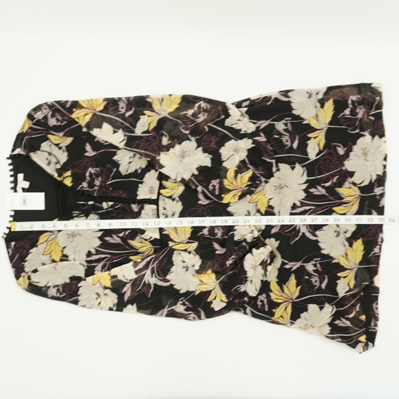 Ella Moss Black Floral Print Chiffon Dress S - Picture 8 of 8